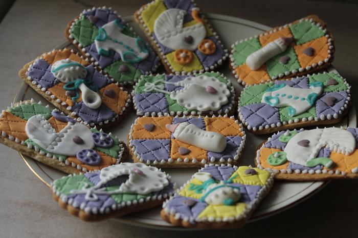 Baby themed cookies