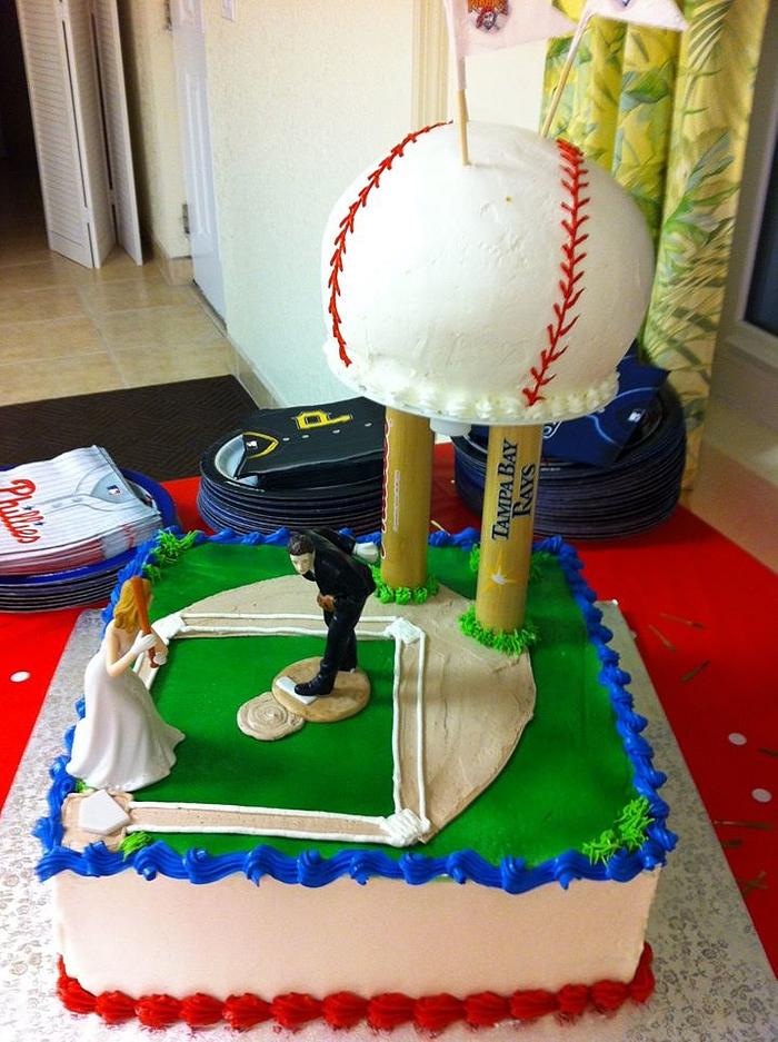 Baseball Wedding Cake