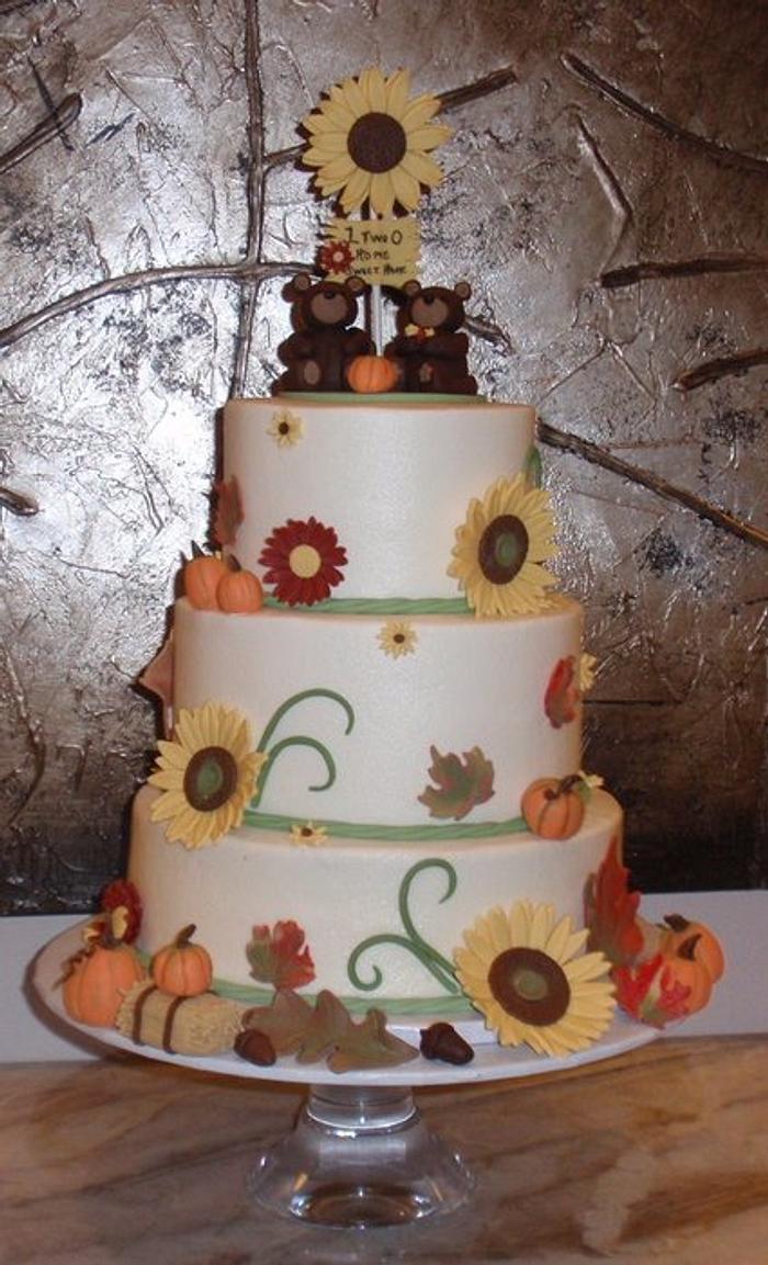 Fall Sunflower cake
