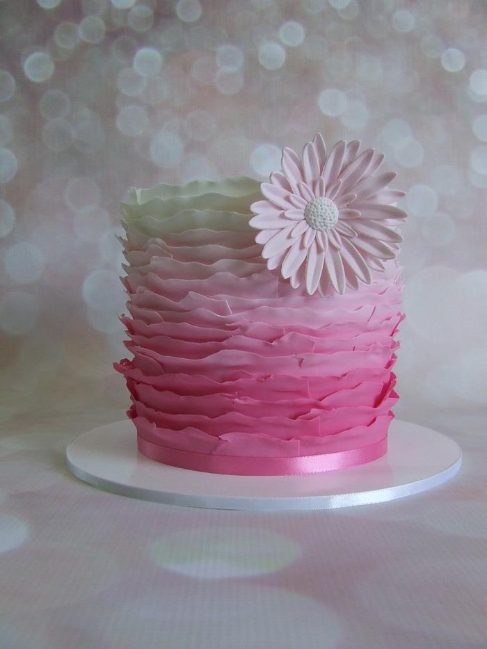 Pink Ruffle cake