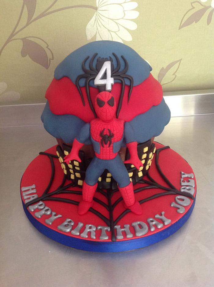 Spiderman giant cupcake