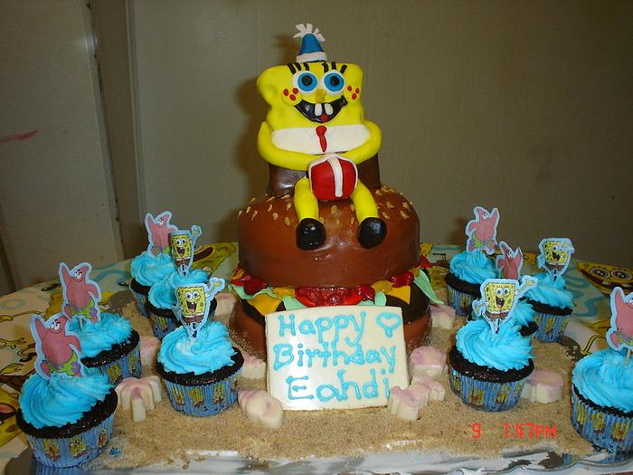 Spongebob On a Crabby Patty