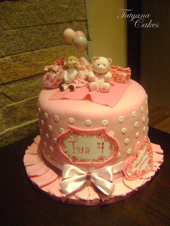 Pink birthday cake 