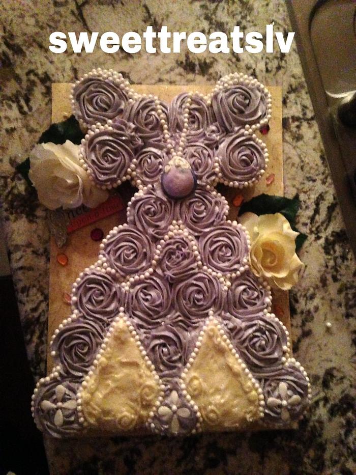 Princess Sofia Dress Cupcake Cake
