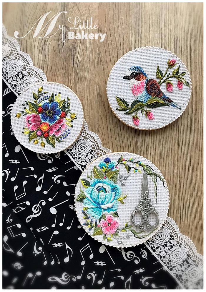 Vintage Embroidery Cookies