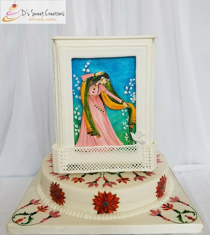 Hand Painted Mughal Art