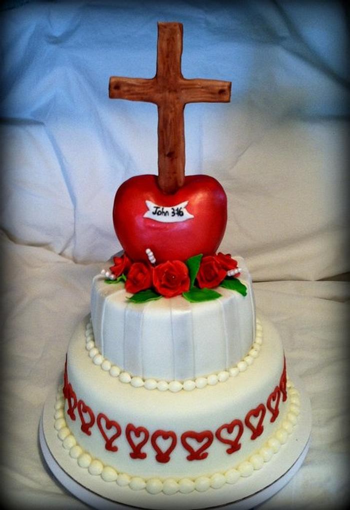 Hearts for Christ event cake