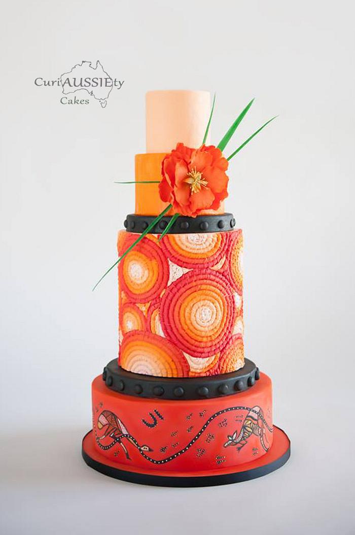 Cake Masters Ombre Orange cake