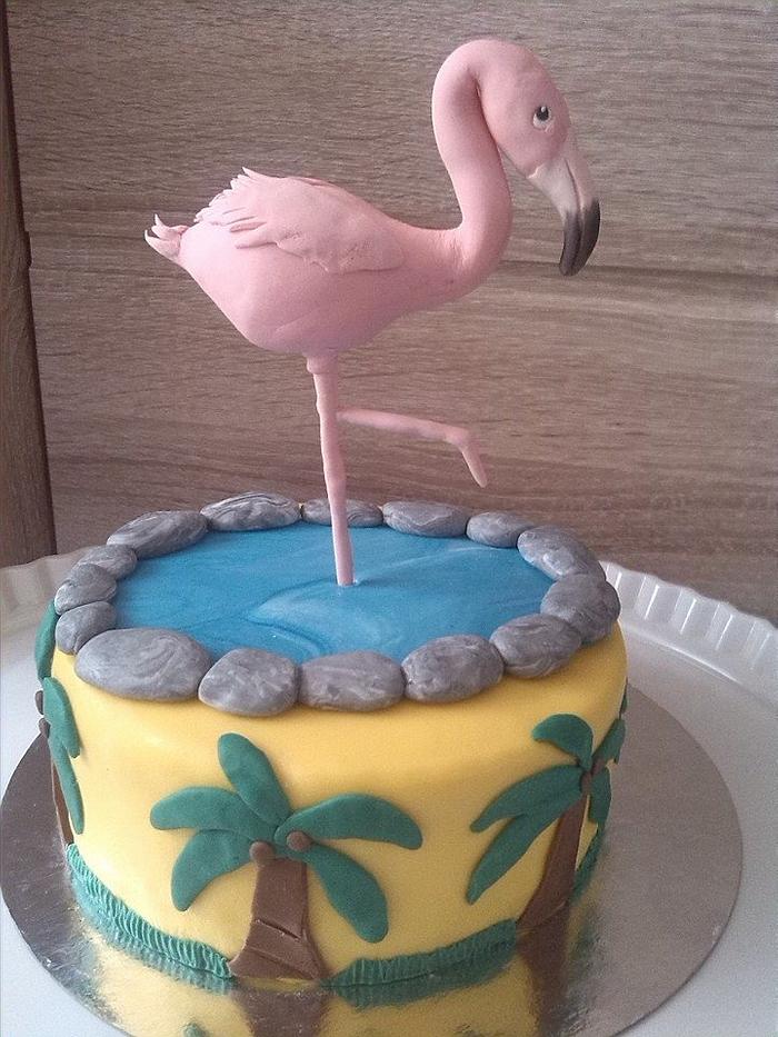 Flamingo cake