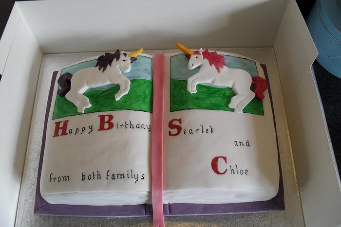 Birthday book cake