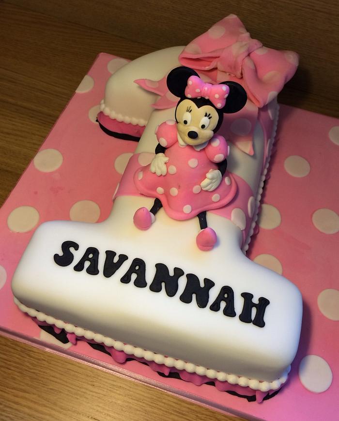 Minnie Mouse 1st birthday cake