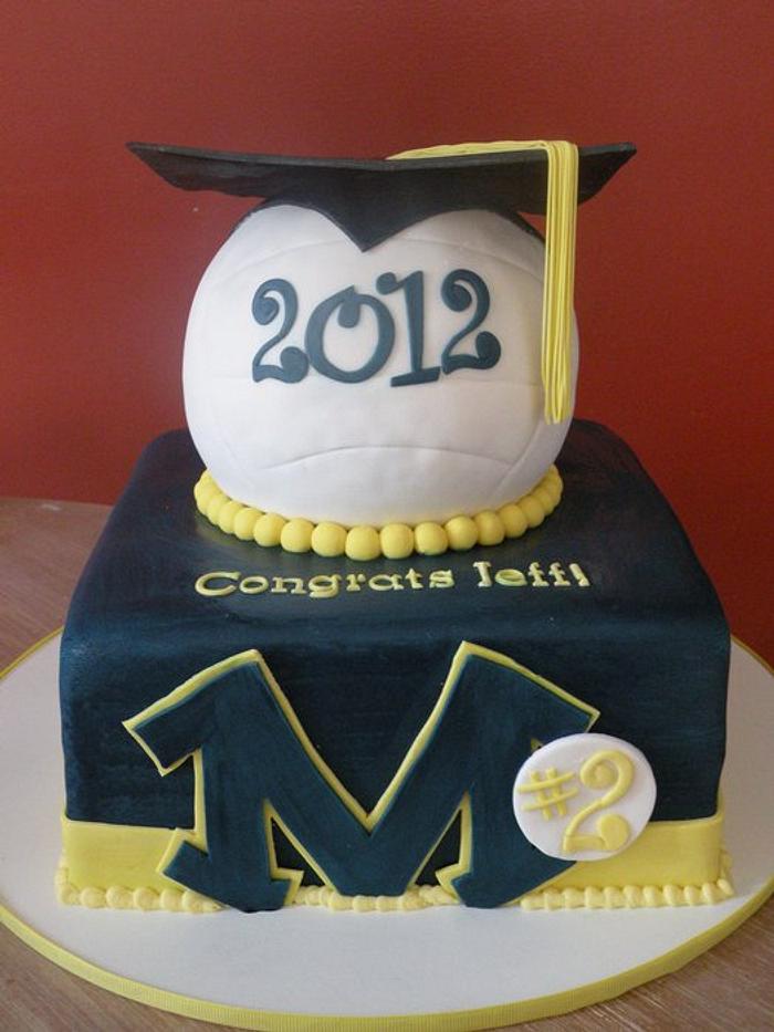 volleyball graduation cake