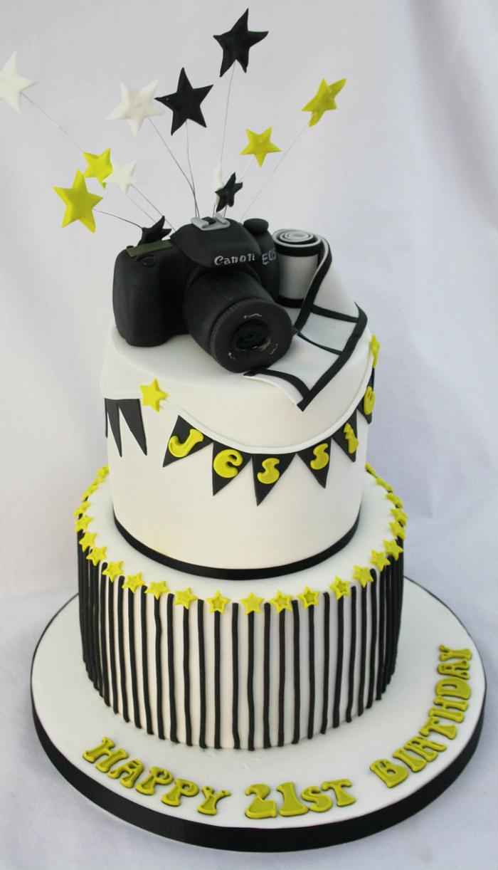 Photographers 21st | Cake designs birthday, Camera cakes, 21st cake