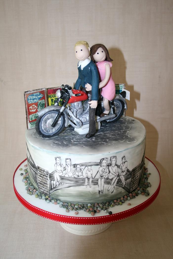 1960's motorbike cake