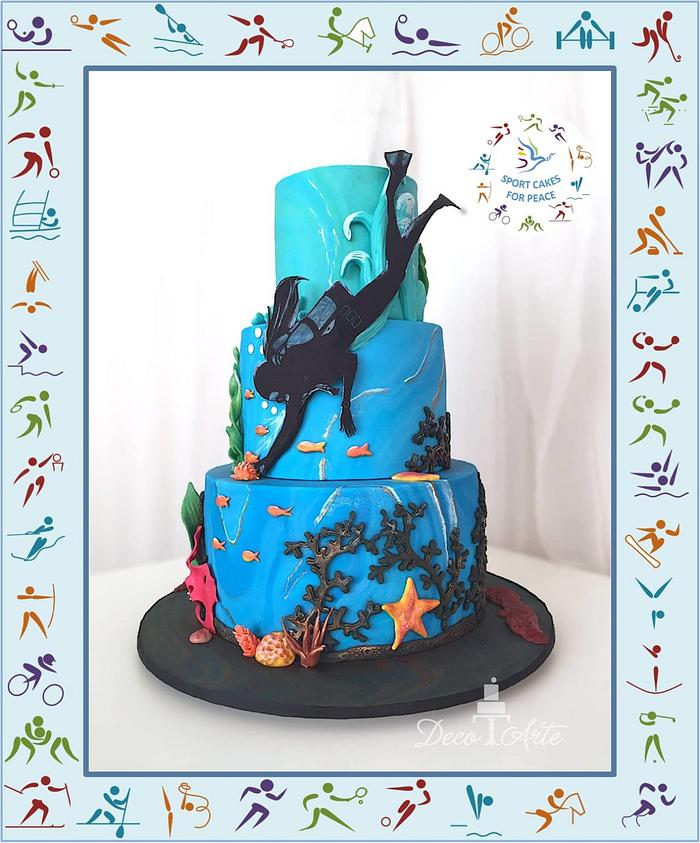 Snorkeling cake - Sport Cake for Peace Collaboration