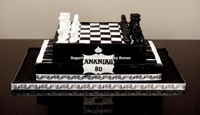 Chess-Piano Cake