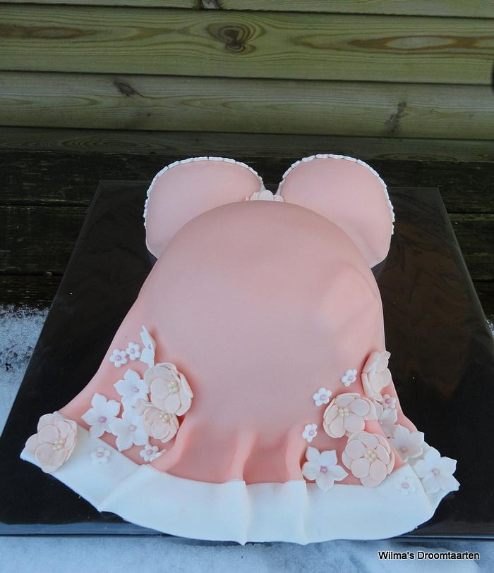 Babyshower "pregnant belly"cake