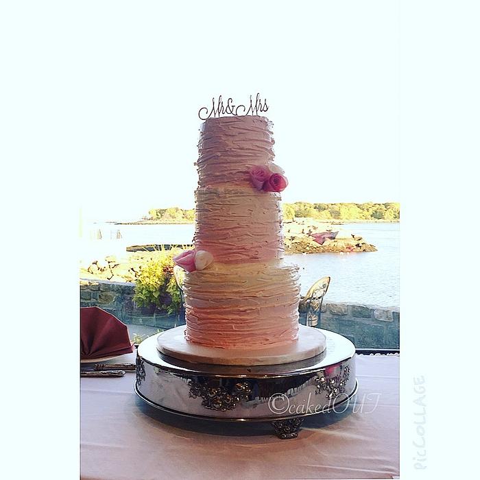 Ombré wedding cake 