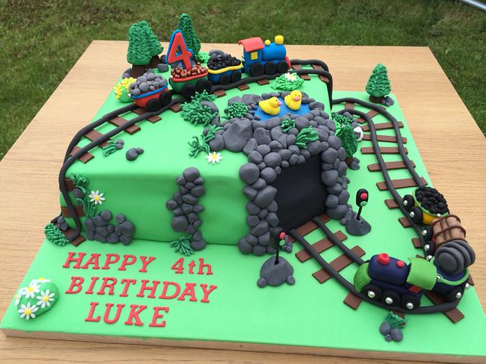 Trains cake 