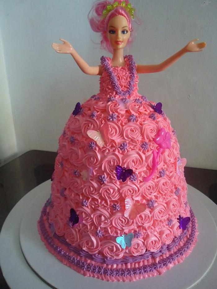 My 2nd Barbie Doll Cake :-)