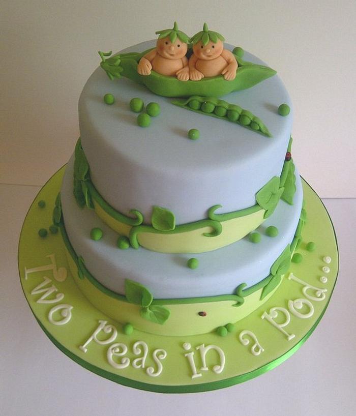 Baby twin birthday cake | Limassol, Cyprus — Yiamy® Studio