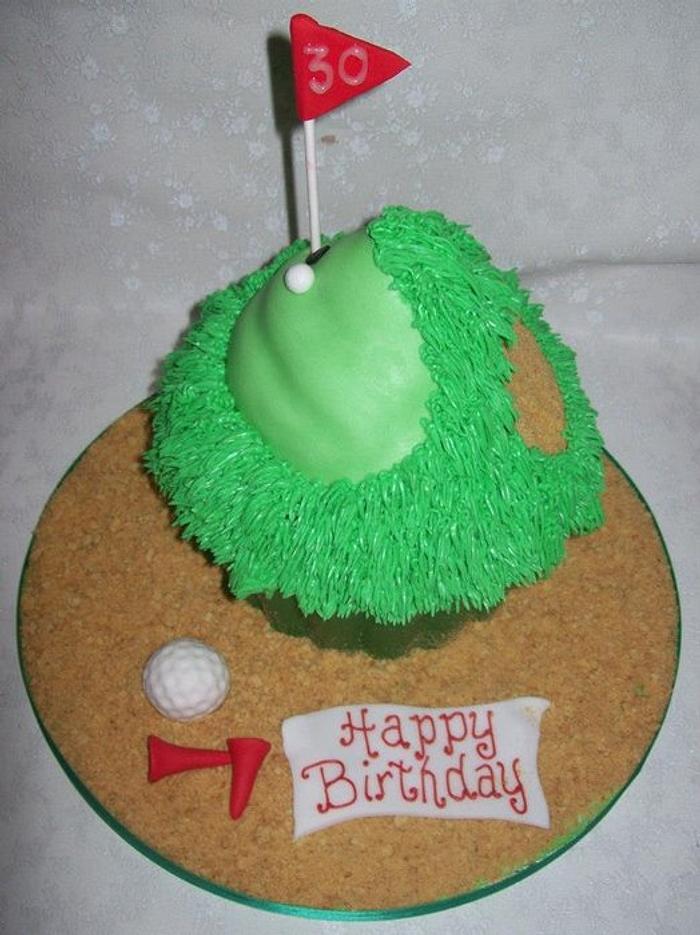 Golf themed Giant Cupcake