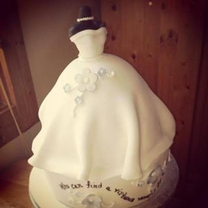 Elegant bridal shower cake