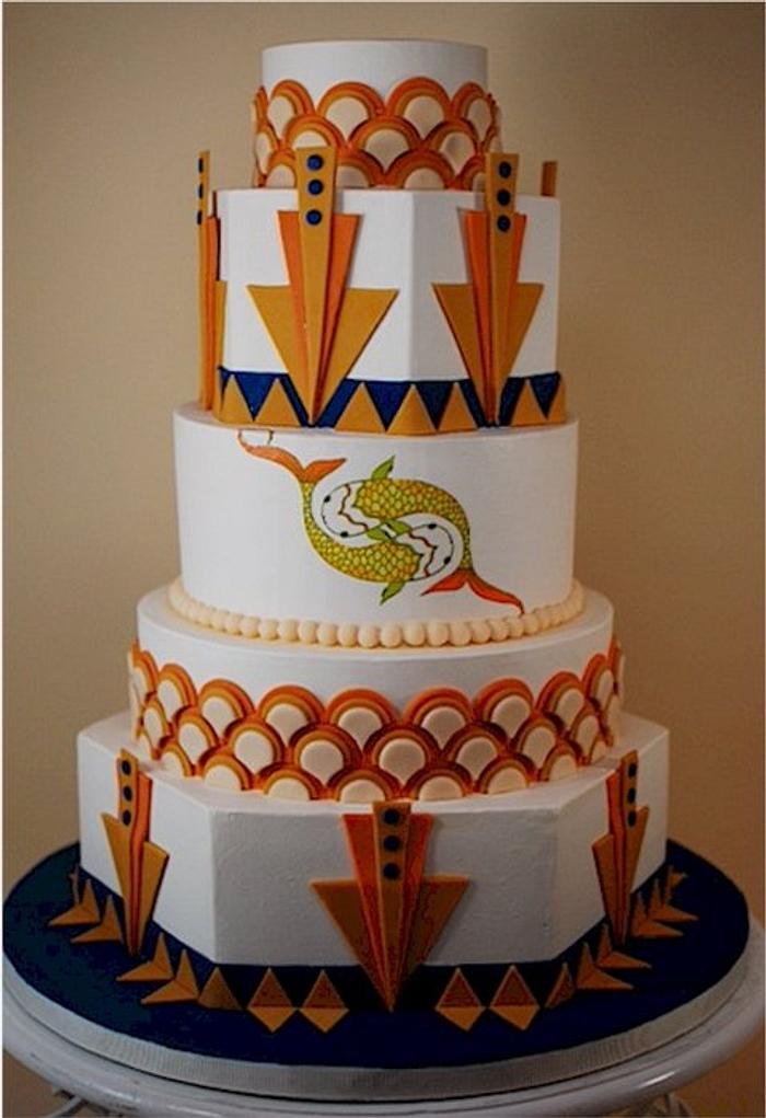 Art Deco Wedding Cake
