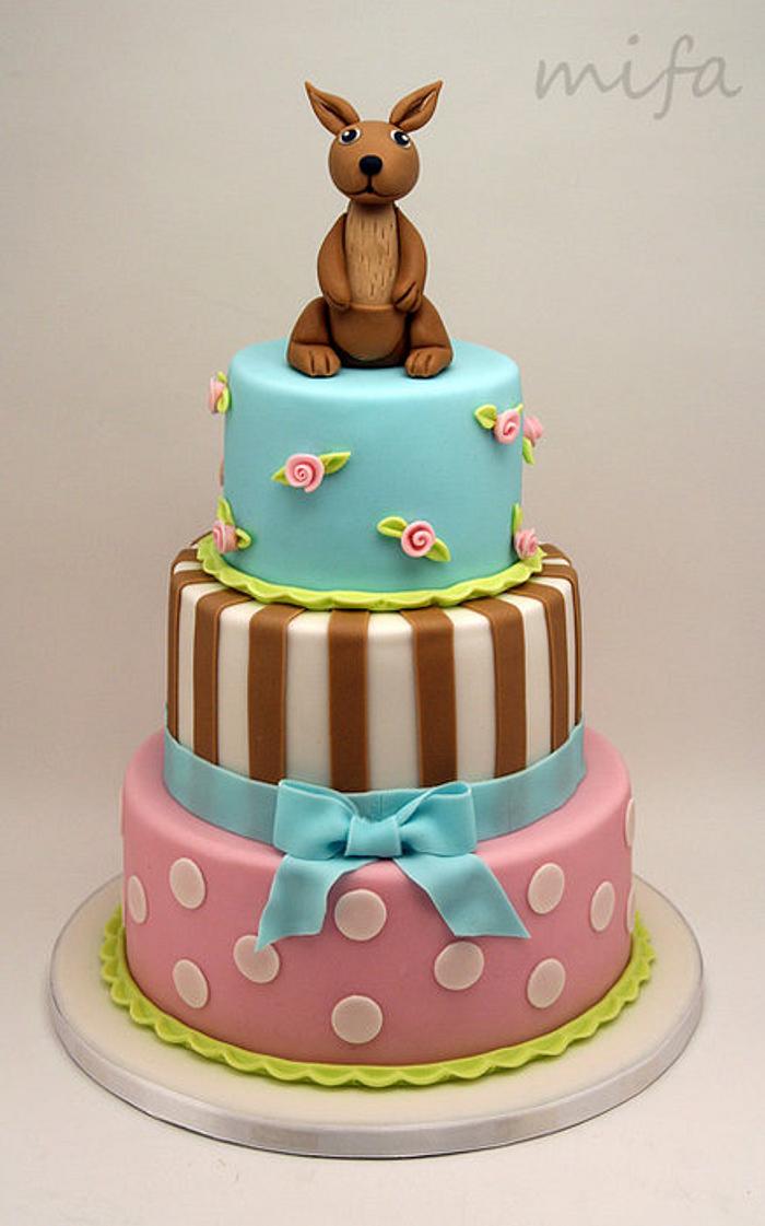 Delicious Cakes By Christina - Happy birthday Chiara & Ella!! Kangaroo cake!  #kangaroocake #kangaroobirrhday #kangaroo #twins #twinbirthday  #bramptoncakes #dessert #torontocakes #birthday #vanilla #cupcakes  #mississaugacakes #woodbridge #vaughn ...