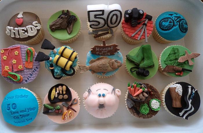 Cupcakes for a 50th Birthday 