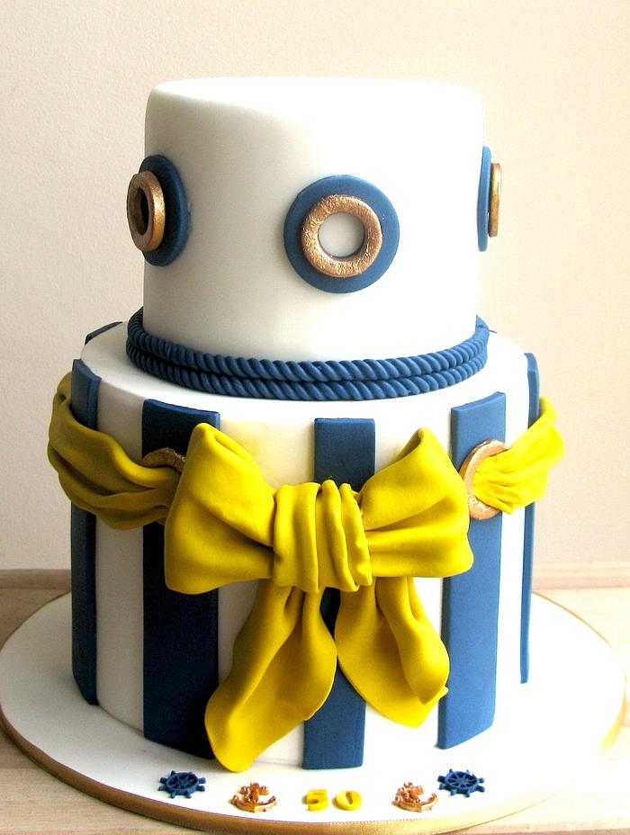 Nautical anniversary cake (design by Eva Salazar)