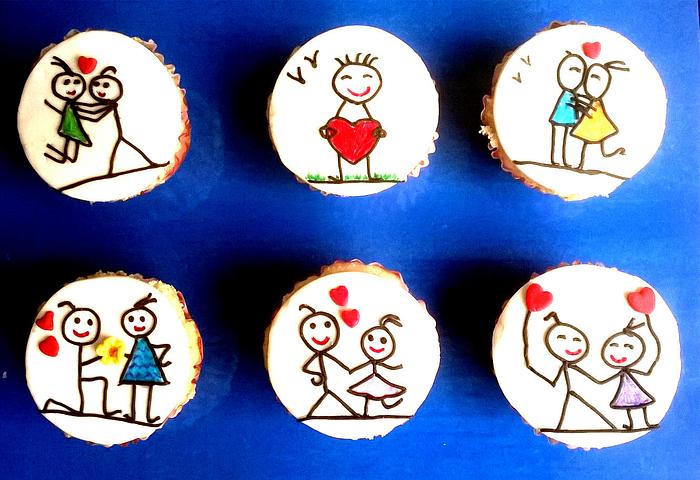 'LOVE is in the Air' - Themed Cupcakes