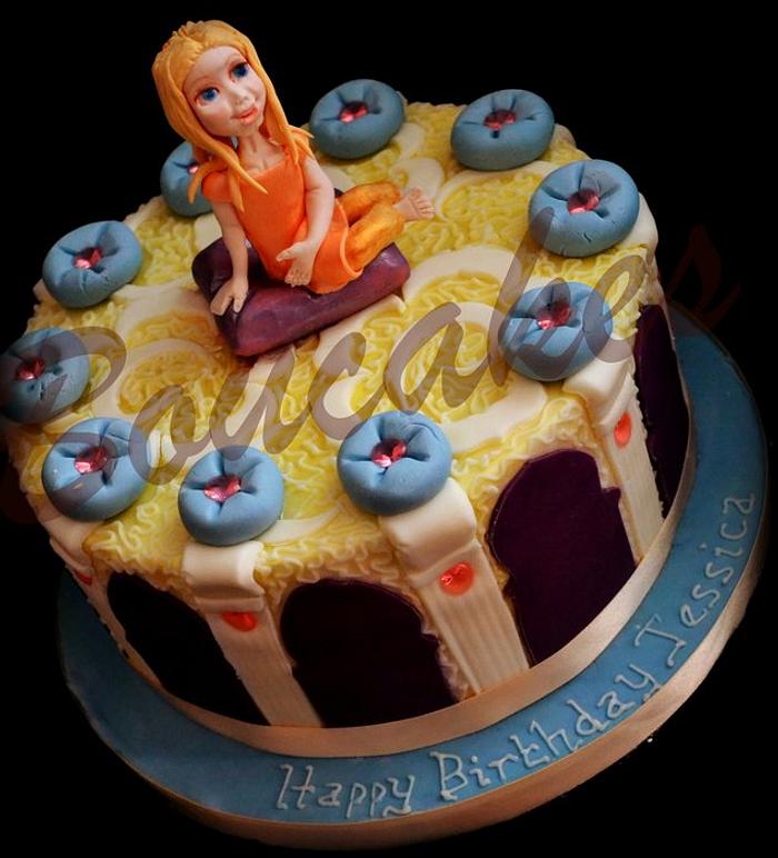 Moroccan themed birthday cake 