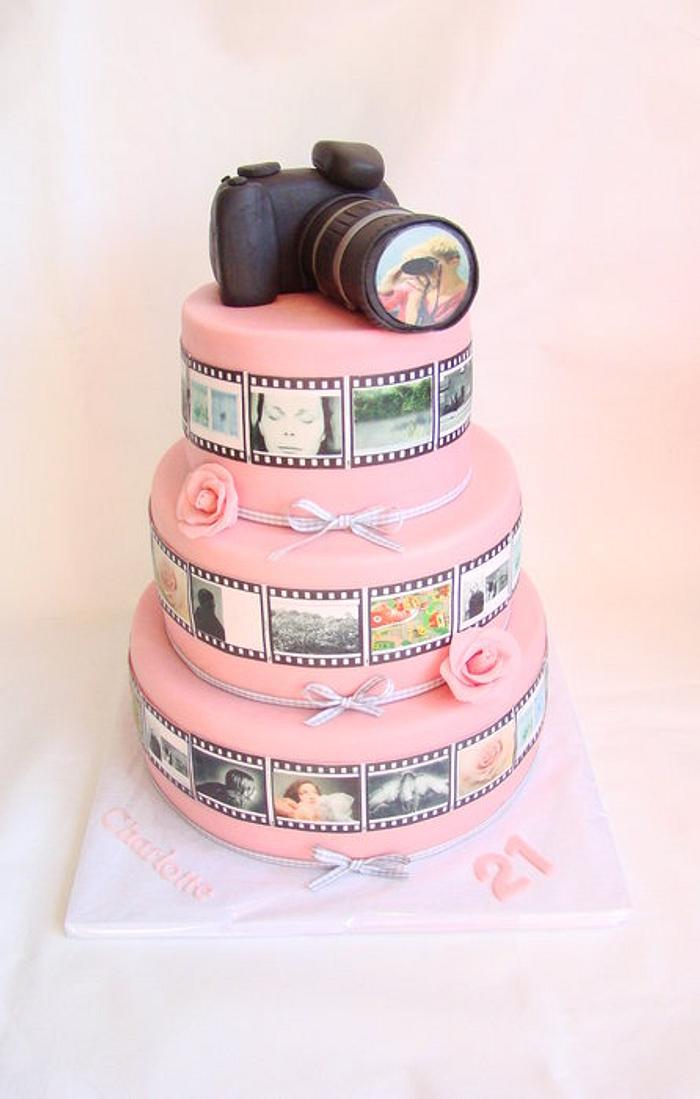 PHOTOGRAPHY CAKE | Simple Cake with Camera Toppers | Recel Creates - YouTube