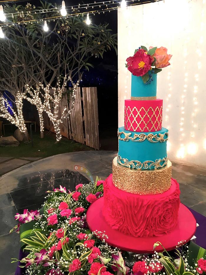 5 tier Wedding Cake 