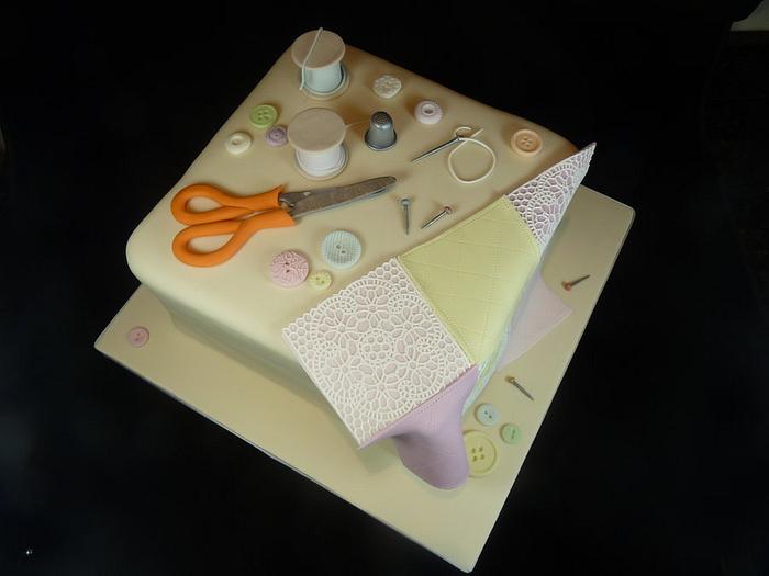 Sewing Themed Cake
