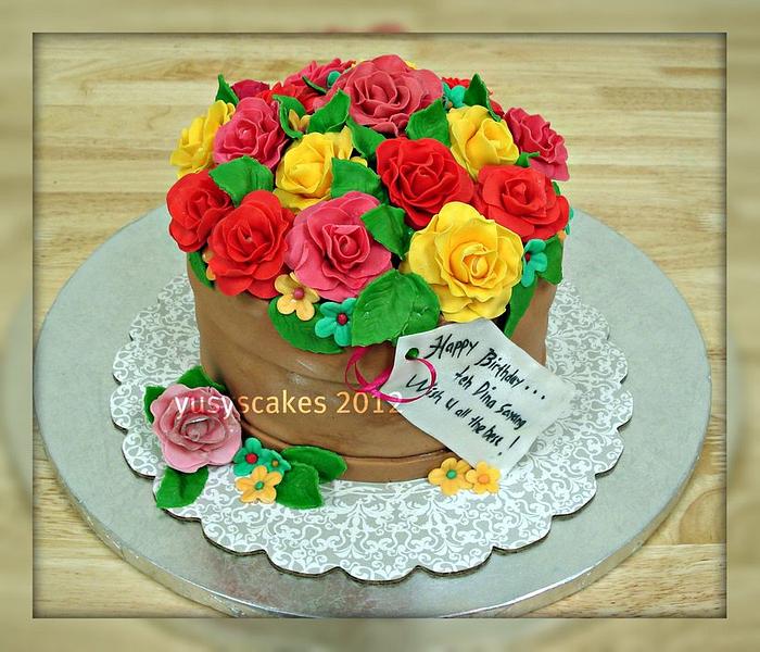 Flowers Pot Cake