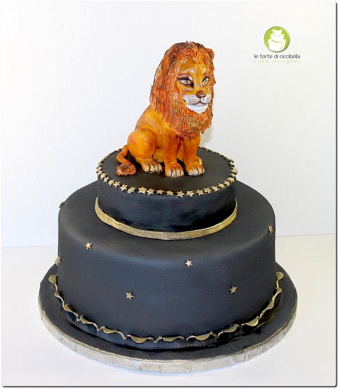 Lion Sign Zodiac Cake