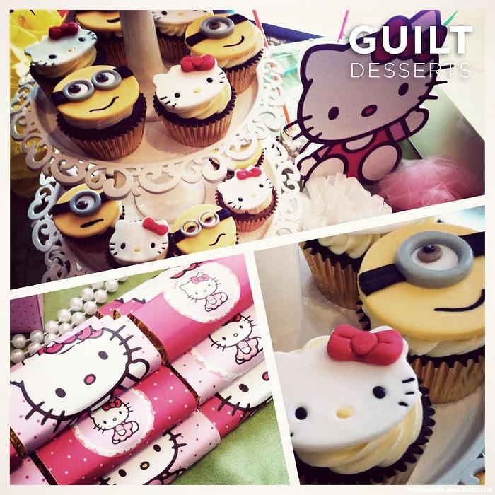 Hello Kitty & Minion Cupcakes