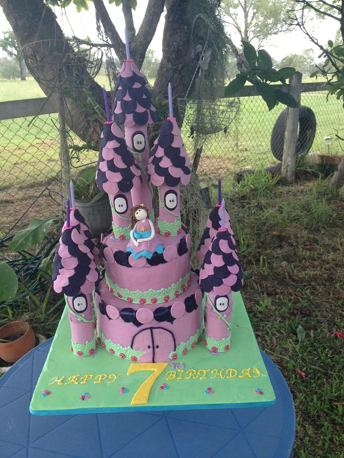 7th Birthday Castle Cake