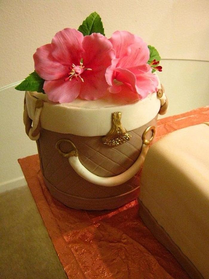 Hat Box Bridal Shower Cake