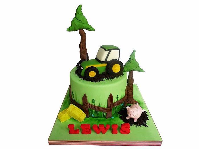 Tractor farm cake 