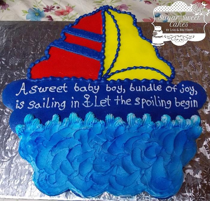 Sailboat Cupcake Cake