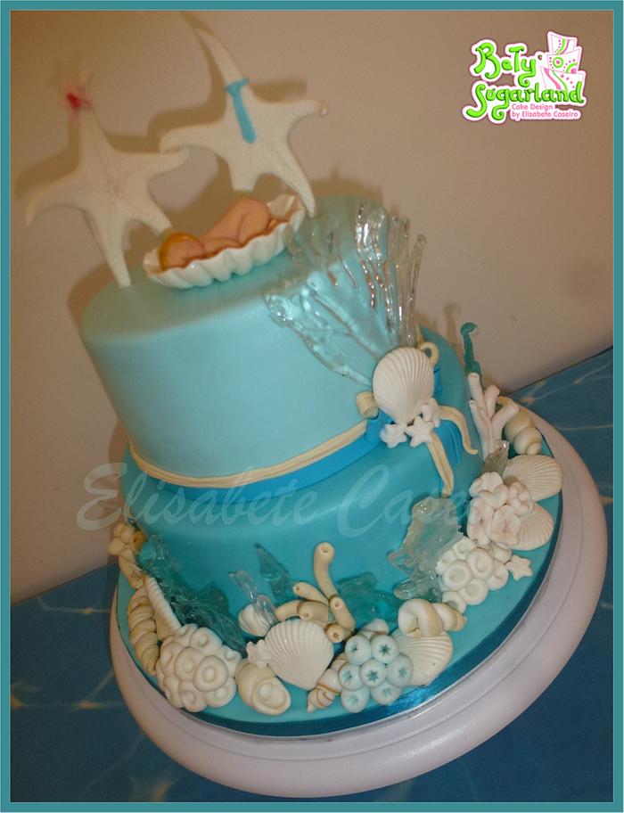 Sea christening and wedding cake
