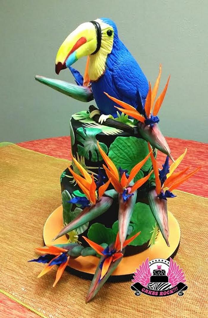 Toucan Tropical Cake