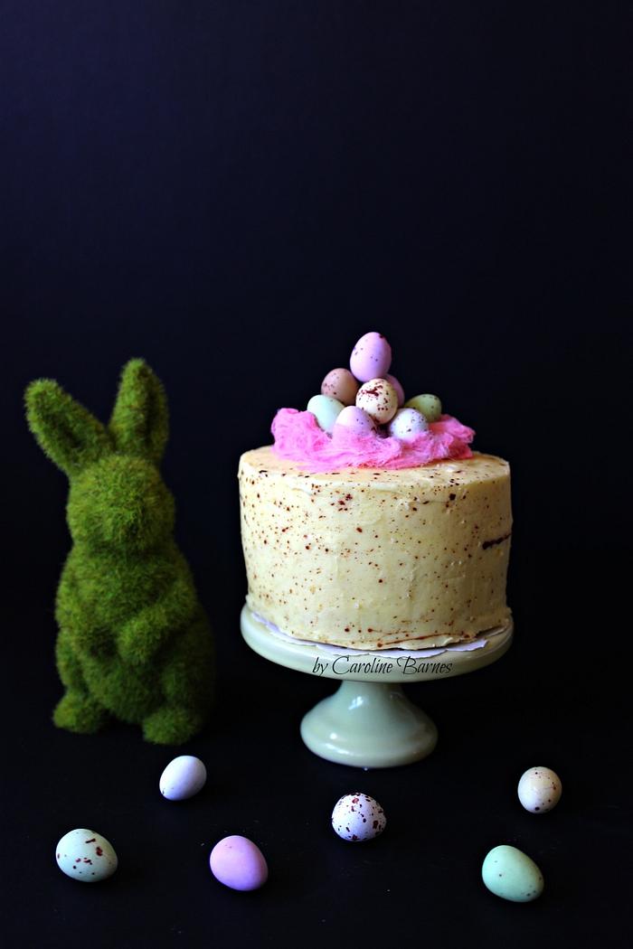 Easter speckled egg cake