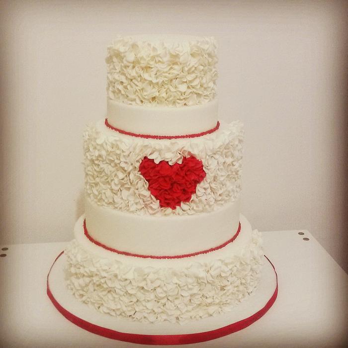 ruffle Wedding cake 