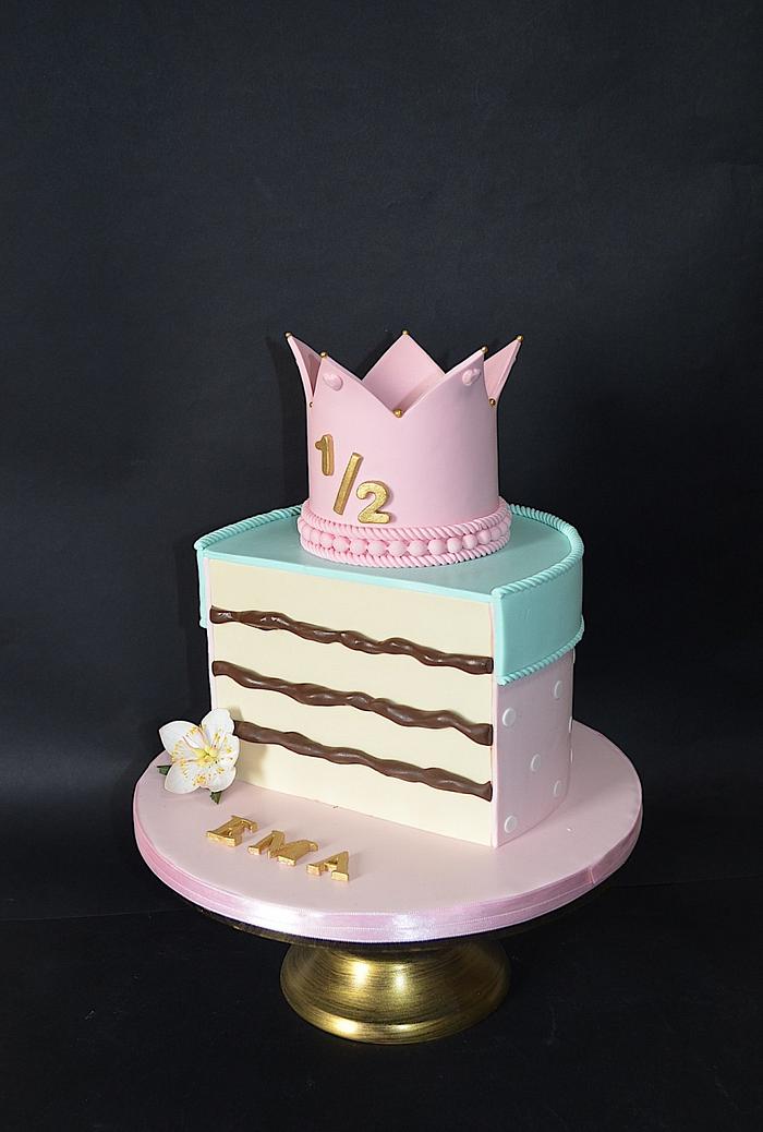 Half cake Design | 6 Month Cake | half birthday Cake | Yummy Cake