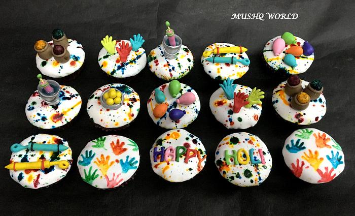 Happy Holi - Decorated Cake by MUSHQWORLD - CakesDecor