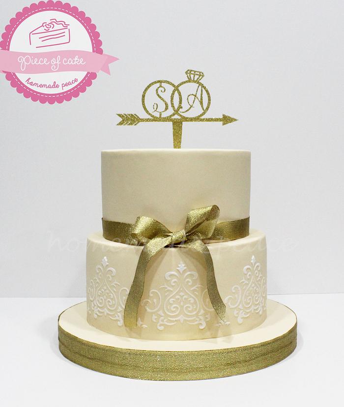 Engagement cake...Simple yet elegant